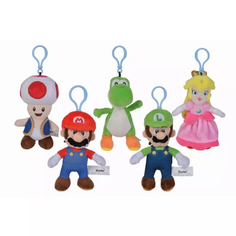 Produktbild: Pl&uuml;schanh&auml;nger SUPER MARIO 12cm 5fach sortiert