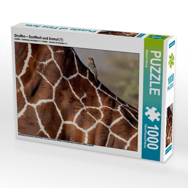 Produktbild: CALVENDO Puzzle Giraffen - Sanftheit und Anmut (1) | 1000 Teile Lege-Gr&ouml;&szlig;e 64x48cm Foto-Puzzle f&uuml;r gl&uuml;ckliche Stunden
