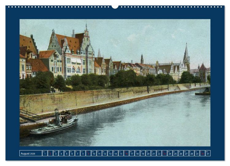 Produktbild: Historisches Bremen an der Weser von 1888 bis 1918 (Wandkalender 2026 DIN A2 quer), CALVENDO Monatskalender