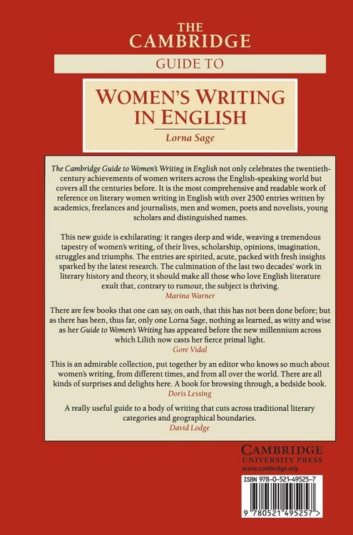 Produktbild: The Cambridge Guide to Women's Writing in English