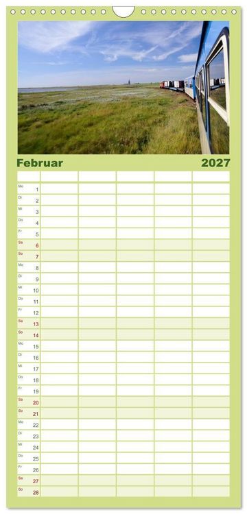 Produktbild: Familienplaner 2027 - Wangerooge &ndash; Eine Perle in der Nordsee. mit 5 Spalten (Wandkalender, 21 x 45 cm) CALVENDO