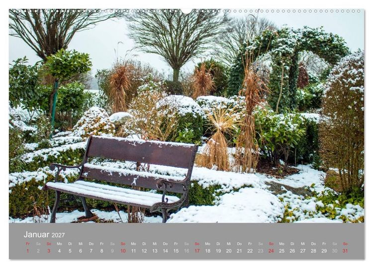 Produktbild: Romantische Garten-Paradiese (hochwertiger Premium Wandkalender 2027 DIN A2 quer), Kunstdruck in Hochglanz