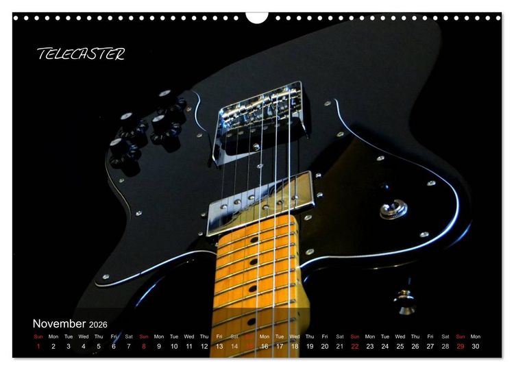 Produktbild: ROCK GUITARS put into the spotlight (Wall Calendar 2026 DIN A3 landscape), CALVENDO 12 Month Wall Calendar