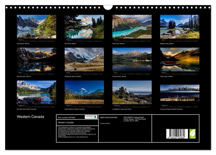 Produktbild: Western Canada (Wall Calendar 2026 DIN A3 landscape), CALVENDO 12 Month Wall Calendar
