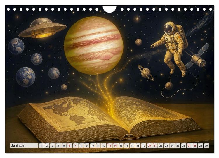 Produktbild: Magische Welt der B&uuml;cher - Fantastische Abenteuer zwischen den Seiten (Wandkalender 2026 DIN A4 quer), CALVENDO Monatskalender