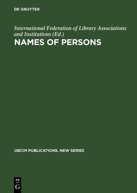 Produktbild: Names of Persons