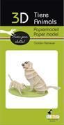 Produktbild: 3D Papiermodell. Golden Retriever