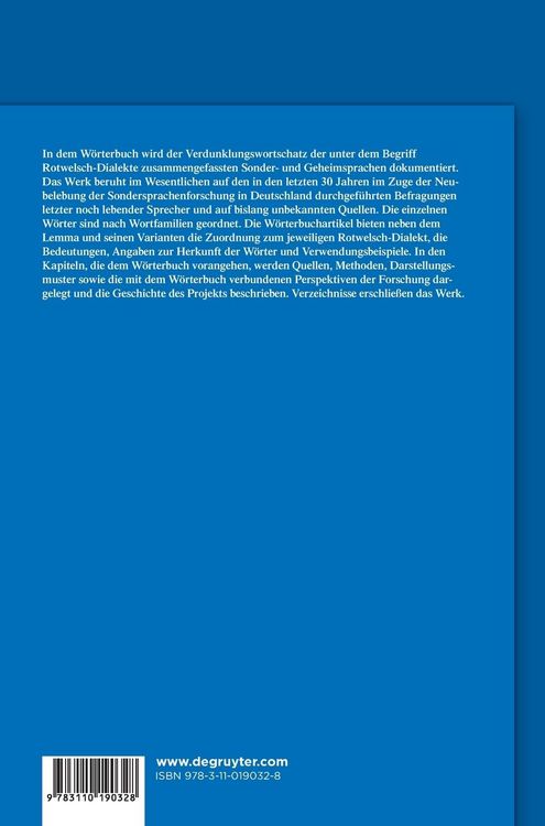 Produktbild: W&ouml;rterbuch deutscher Geheimsprachen