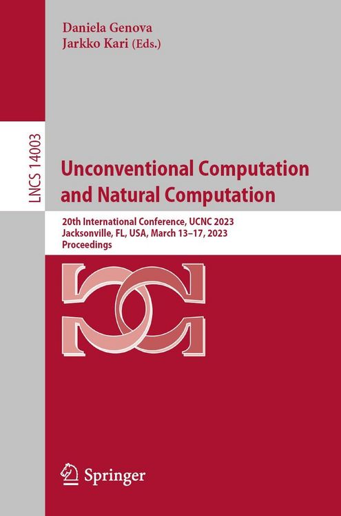 Produktbild: Unconventional Computation and Natural Computation
