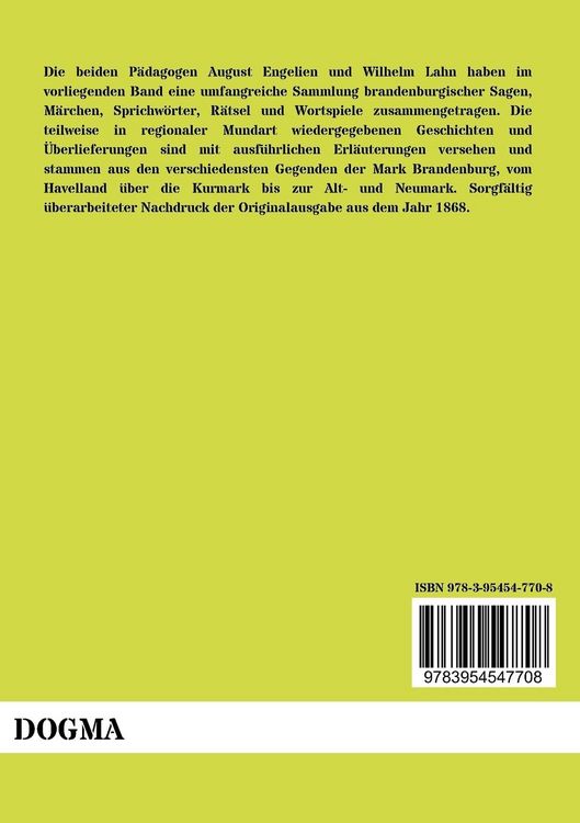 Produktbild: Der Volksmund in der Mark Brandenburg