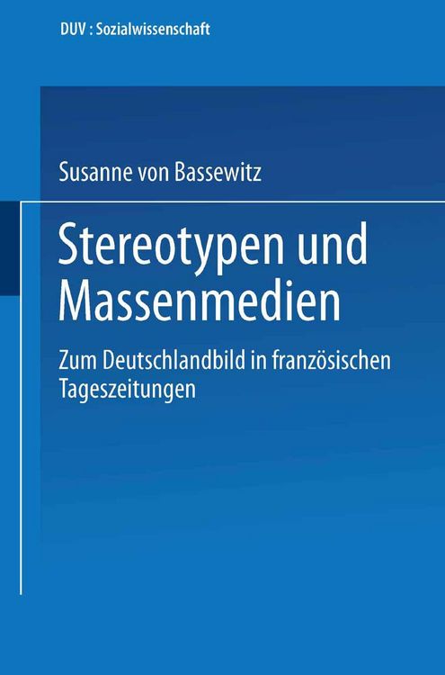 Produktbild: Stereotypen und Massenmedien