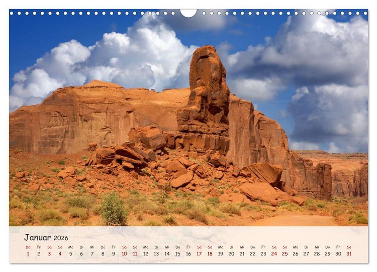 Produktbild: Monument Valley - Faszinierende Westernkulisse in den USA (Wandkalender 2026 DIN A3 quer), CALVENDO Monatskalender
