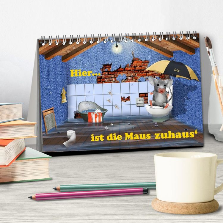 Produktbild: Hier ist die Maus zuhaus' (Tischkalender 2026 DIN A5 quer), CALVENDO Monatskalender