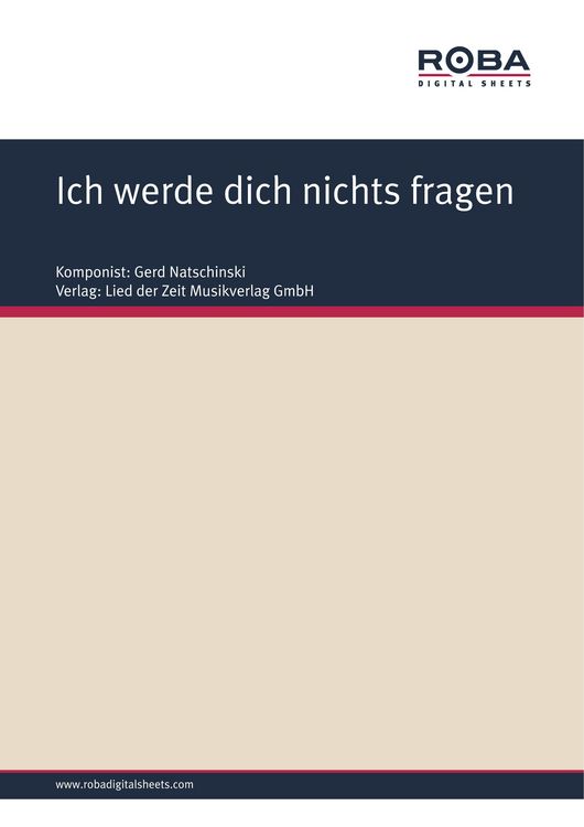 Produktbild: Ich werde dich nichts fragen