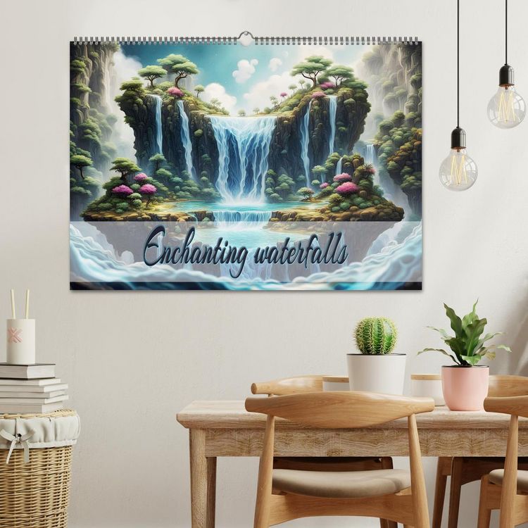Produktbild: Enchanting waterfalls (Wall Calendar 2026 DIN A2 landscape), CALVENDO 12 Month Wall Calendar