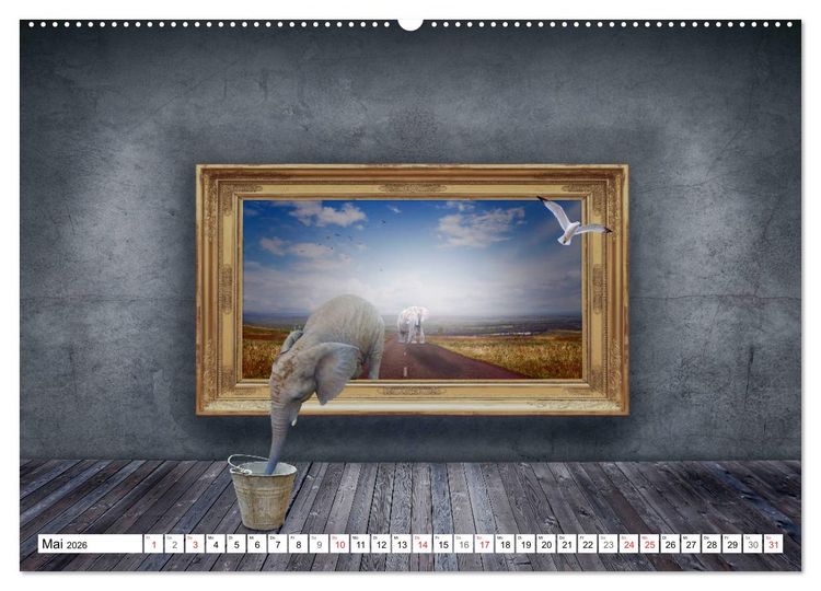 Produktbild: Fantastische Geschichten (hochwertiger Premium Wandkalender 2026 DIN A2 quer), Kunstdruck in Hochglanz