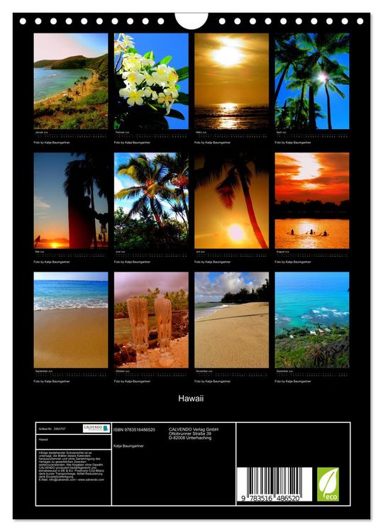 Produktbild: Hawaii (Wandkalender 2026 DIN A4 hoch), CALVENDO Monatskalender