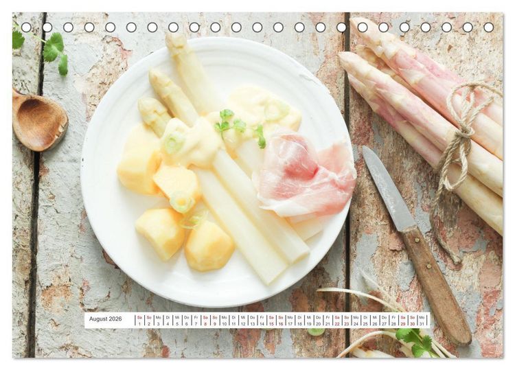 Produktbild: K&ouml;stlicher Spargel (Tischkalender 2026 DIN A5 quer), CALVENDO Monatskalender