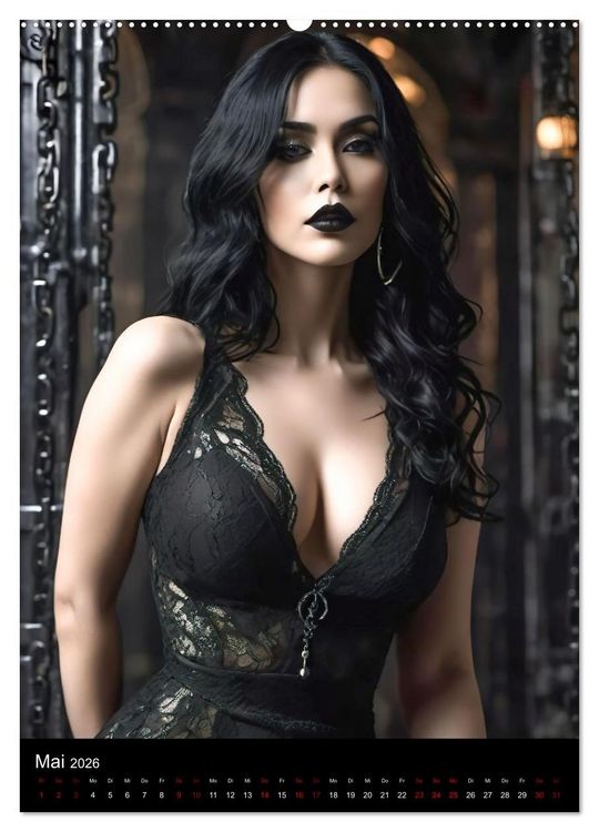 Produktbild: Wundersch&ouml;ne Gothic Divas (hochwertiger Premium Wandkalender 2026 DIN A2 hoch), Kunstdruck in Hochglanz