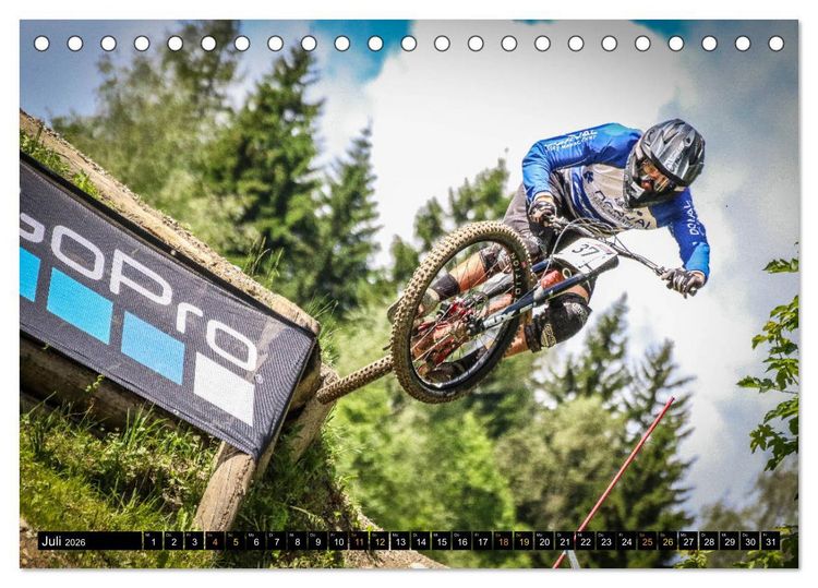 Produktbild: Downhill Racing (Tischkalender 2026 DIN A5 quer), CALVENDO Monatskalender