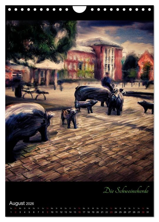 Produktbild: Herten - Digital gemalt (Wandkalender 2026 DIN A4 hoch), CALVENDO Monatskalender
