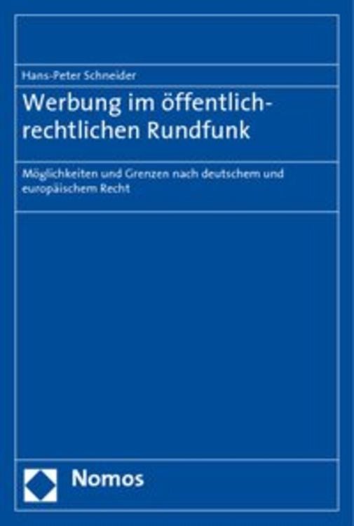 Produktbild: Werbung im &ouml;ffentlich-rechtlichen Rundfunk