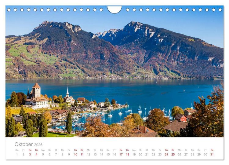 Produktbild: TRAUMZIELE DER SCHWEIZ Impressionen (Wandkalender 2026 DIN A4 quer), CALVENDO Monatskalender