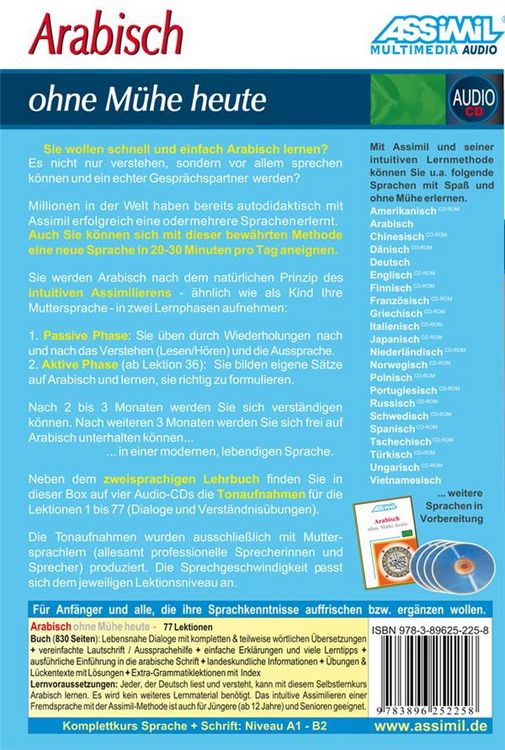 Produktbild: ASSiMiL Arabisch ohne M&uuml;he heute - Audio-Sprachkurs - Niveau A1-B2