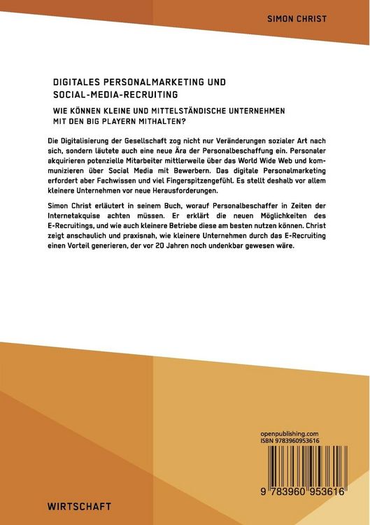 Produktbild: Digitales Personalmarketing und Social-Media-Recruiting. Wie k&ouml;nnen kleine und mittelst&auml;ndische Unternehmen mit den Big Playern mithalten?
