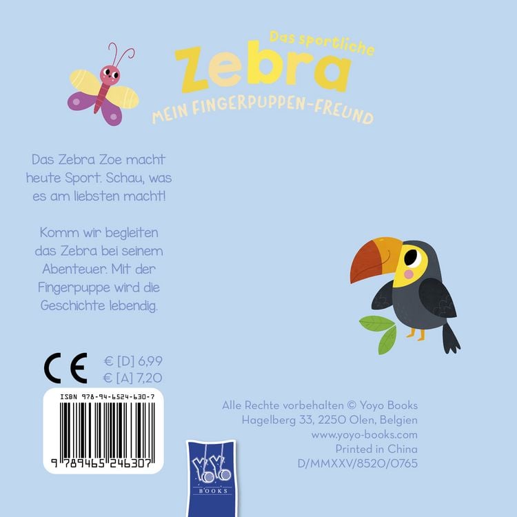 Produktbild: Das sportliche Zebra (Mein Fingerpuppen-Freund)