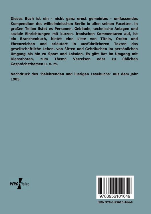 Produktbild: Berlin und die Berliner