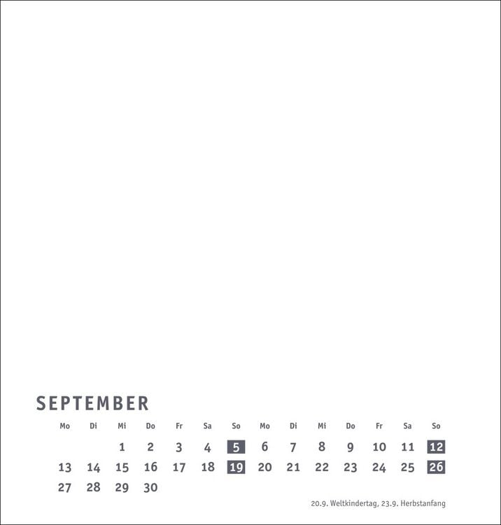 Produktbild: Premium-Bastelkalender wei&szlig; mittel 2027