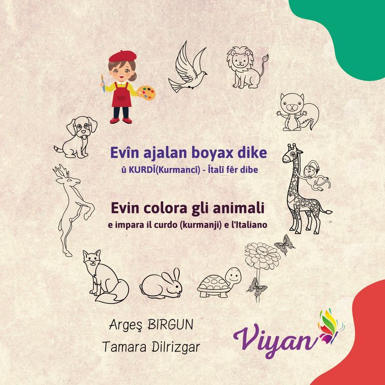 Produktbild: Ev&icirc;n ajalan boyax dike &ucirc; KURD&Icirc;(Kurmanc&icirc;) - &Icirc;tal&icirc; f&ecirc;r dibe