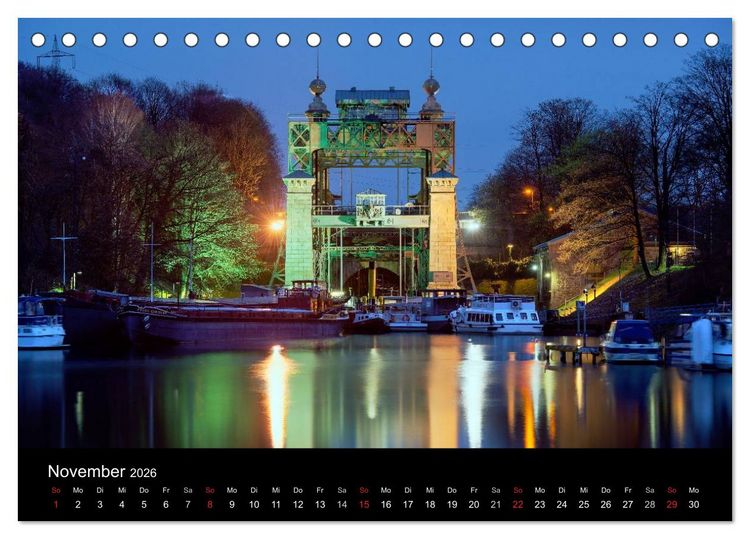 Produktbild: Ruhrlights II - Nachtlichter des Ruhrgebietes (Tischkalender 2026 DIN A5 quer), CALVENDO Monatskalender
