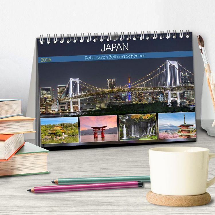 Produktbild: JAPAN Reise durch Zeit und Sch&ouml;nheit (Tischkalender 2026 DIN A5 quer), CALVENDO Monatskalender