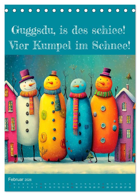 Produktbild: Erzgebirge mei Haamit - Mundart-Kalender mit s&auml;chsischem Humor (Tischkalender 2026 DIN A5 hoch), CALVENDO Monatskalender