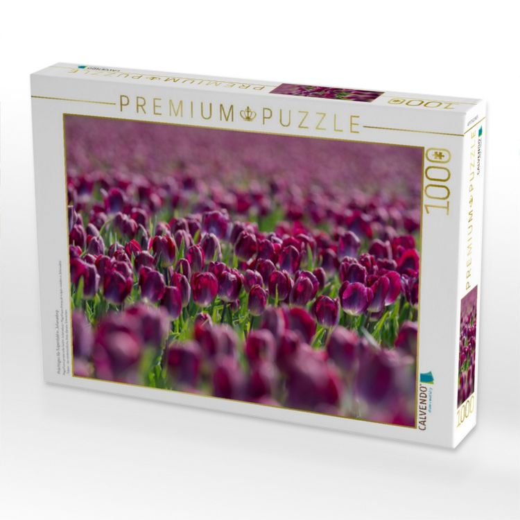 Produktbild: CALVENDO Puzzle Pr&auml;chtiges lila Tulpenfeld in Julianadorp | 1000 Teile Lege-Gr&ouml;&szlig;e 64x48cm Foto-Puzzle f&uuml;r gl&uuml;ckliche Stunden
