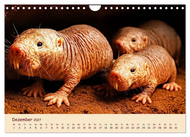 Produktbild: Im Reich der Tunnelbauer - Maulw&uuml;rfe und Nacktmulle, Leben im Verborgenen (Wandkalender 2027 DIN A4 quer), CALVENDO Monatskalender