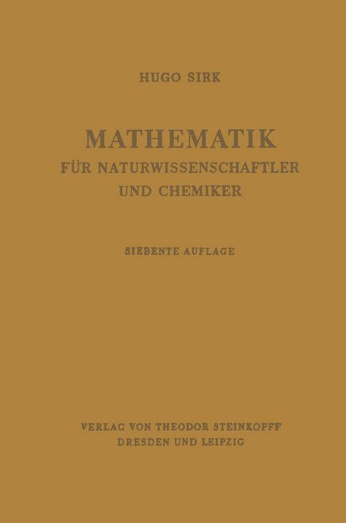 Produktbild: Mathematik f&uuml;r Naturwissenschaftler und Chemiker