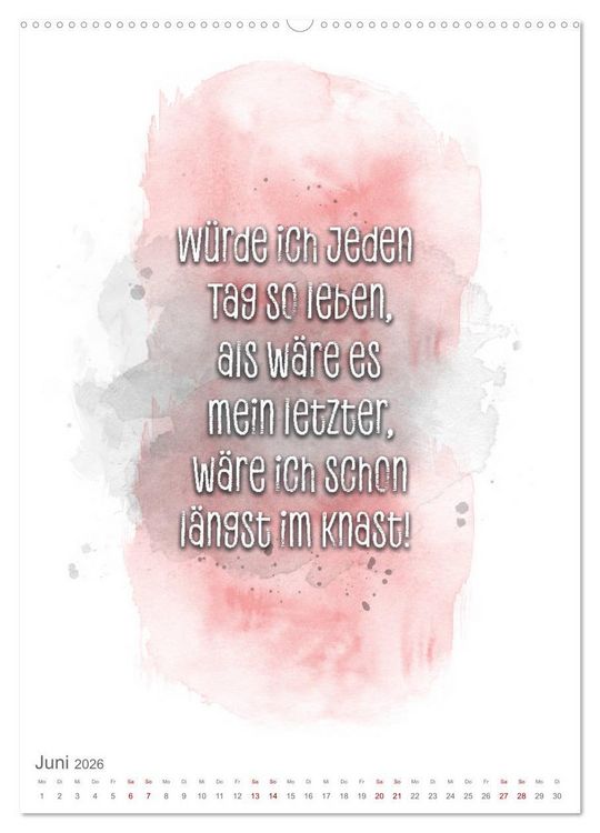 Produktbild: Das Alter ist nur eine Zahl (Wandkalender 2026 DIN A2 hoch), CALVENDO Monatskalender
