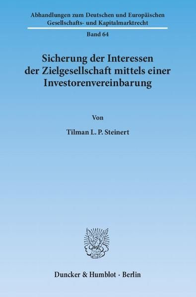 Produktbild: Sicherung der Interessen der Zielgesellschaft mittels einer Investorenvereinbarung.