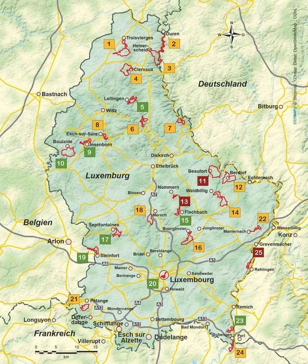 Produktbild: Luxemburg 25 Touren zu den sch&ouml;nsten Zielen im Gro&szlig;herzogtum
