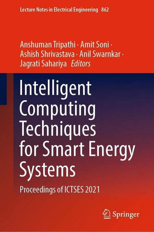 Produktbild: Intelligent Computing Techniques for Smart Energy Systems