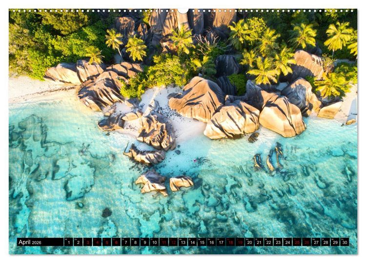 Produktbild: Seychellen Inselblicke (Wandkalender 2026 DIN A2 quer), CALVENDO Monatskalender