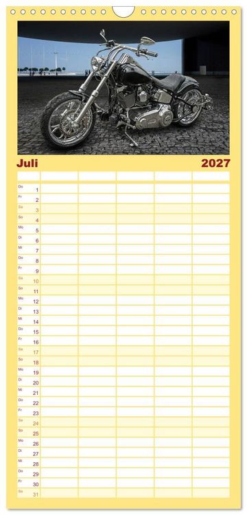 Produktbild: Familienplaner 2027 - Motorrad-Tr&auml;ume &ndash; Chopper und Custombikes mit 5 Spalten (Wandkalender, 21 x 45 cm) CALVENDO