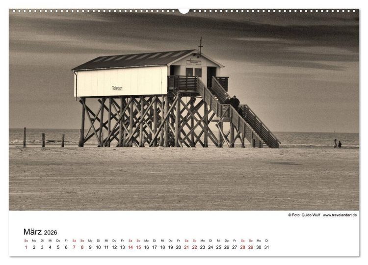 Produktbild: Sankt Peter-Ording. Ein Traum an der Nordsee (hochwertiger Premium Wandkalender 2026 DIN A2 quer), Kunstdruck in Hochglanz