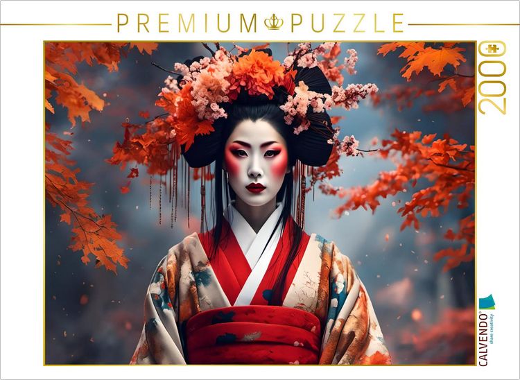 Produktbild: CALVENDO Puzzle Geisha im Herbst | 2000 Teile Lege-Gr&ouml;&szlig;e 90x67cm Foto-Puzzle f&uuml;r gl&uuml;ckliche Stunden