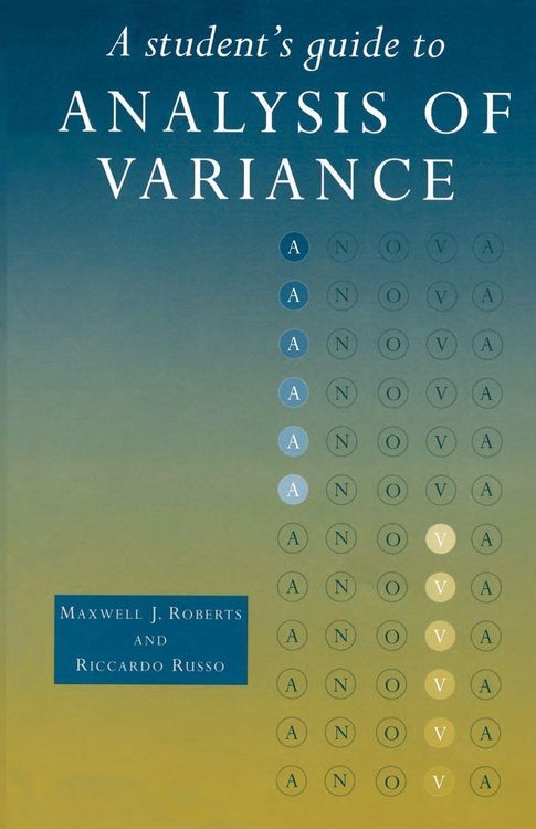 Produktbild: A Student's Guide to Analysis of Variance