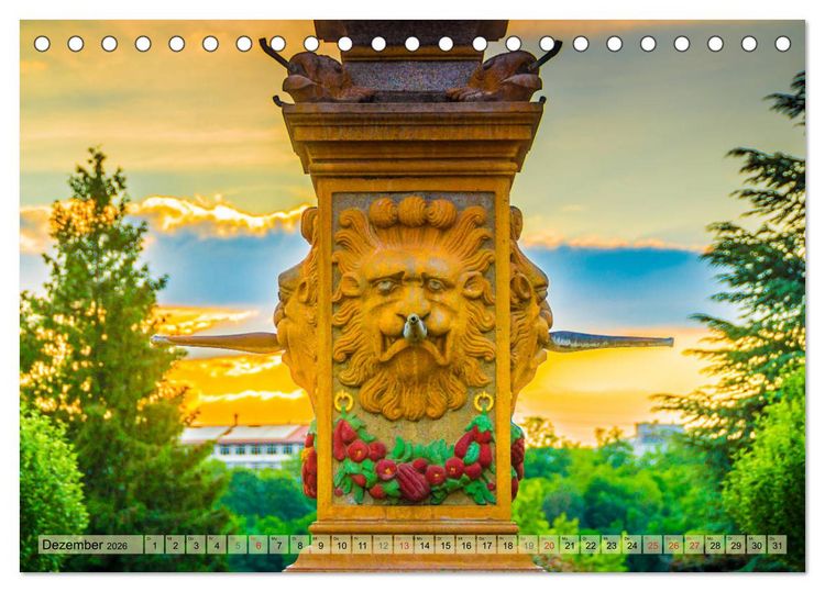 Produktbild: Leonberg - Altstadt in Abendstimmung (Tischkalender 2026 DIN A5 quer), CALVENDO Monatskalender