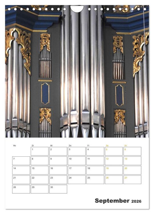 Produktbild: Orgeln zum Verlieben! (Wandkalender 2026 DIN A4 hoch), CALVENDO Monatskalender